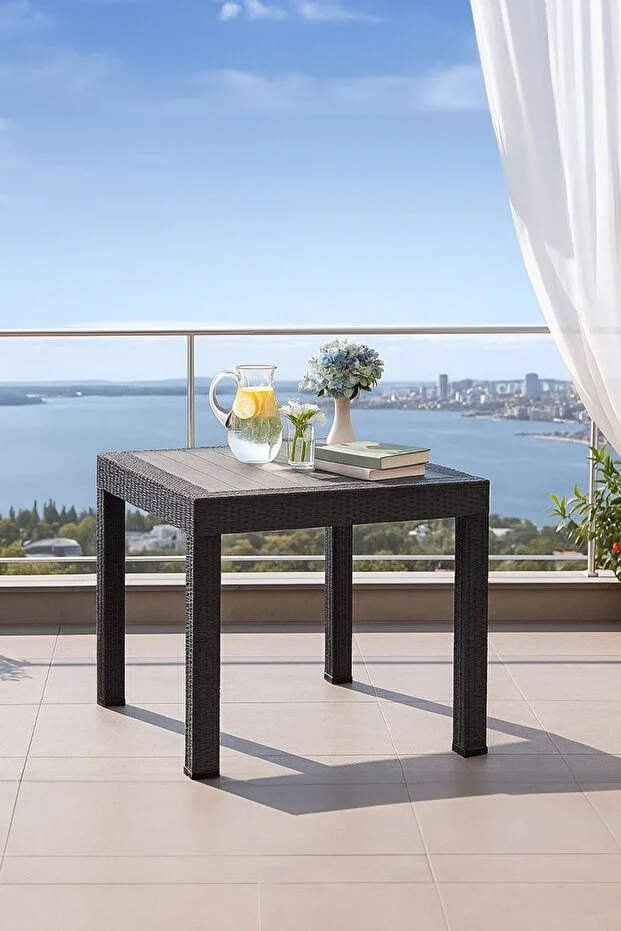 Rattan 80x80 Antrasit Masa - Bahçe&balkon&teras